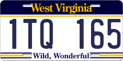 WV license plate 1TQ165