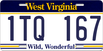 WV license plate 1TQ167