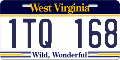 WV license plate 1TQ168