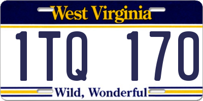 WV license plate 1TQ170