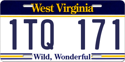 WV license plate 1TQ171