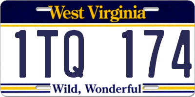 WV license plate 1TQ174