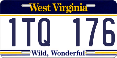 WV license plate 1TQ176