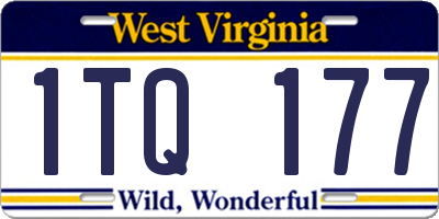 WV license plate 1TQ177