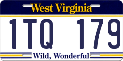 WV license plate 1TQ179