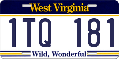 WV license plate 1TQ181