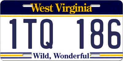 WV license plate 1TQ186