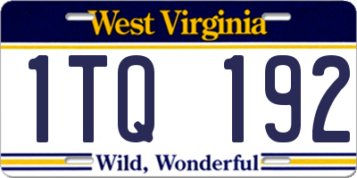 WV license plate 1TQ192
