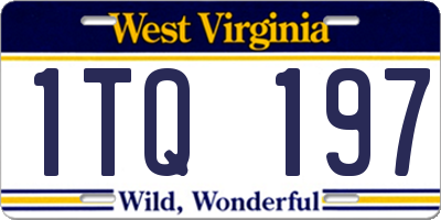 WV license plate 1TQ197