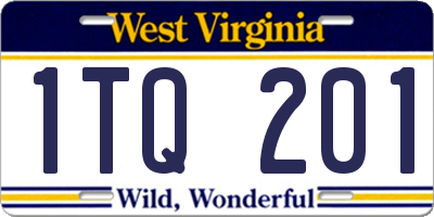 WV license plate 1TQ201