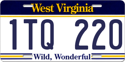 WV license plate 1TQ220