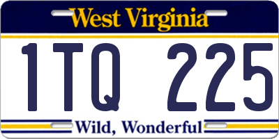 WV license plate 1TQ225