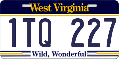 WV license plate 1TQ227