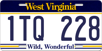 WV license plate 1TQ228