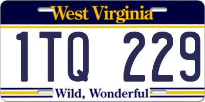 WV license plate 1TQ229