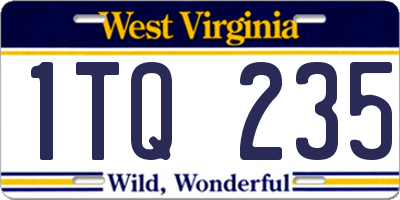 WV license plate 1TQ235