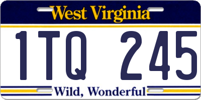 WV license plate 1TQ245