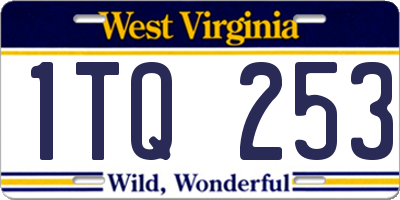 WV license plate 1TQ253