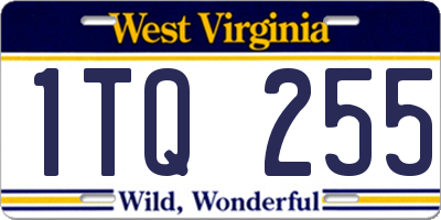 WV license plate 1TQ255