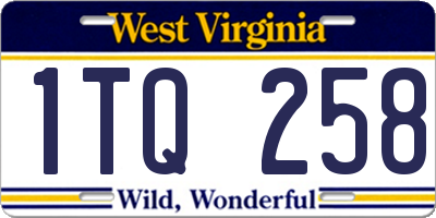WV license plate 1TQ258