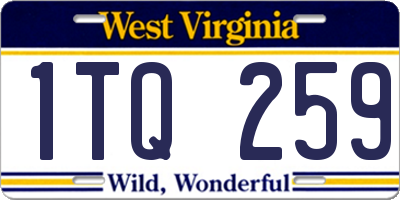 WV license plate 1TQ259
