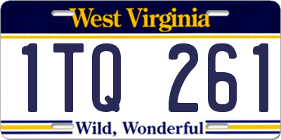 WV license plate 1TQ261