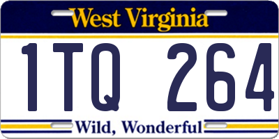 WV license plate 1TQ264