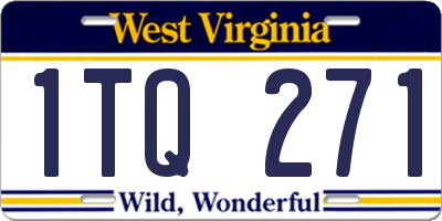 WV license plate 1TQ271