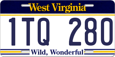 WV license plate 1TQ280