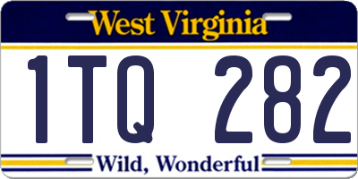 WV license plate 1TQ282