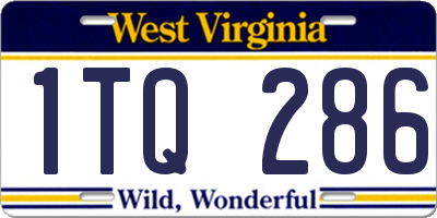 WV license plate 1TQ286