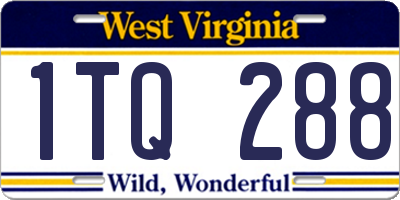 WV license plate 1TQ288