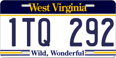 WV license plate 1TQ292