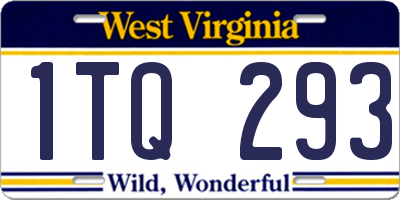 WV license plate 1TQ293