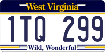 WV license plate 1TQ299