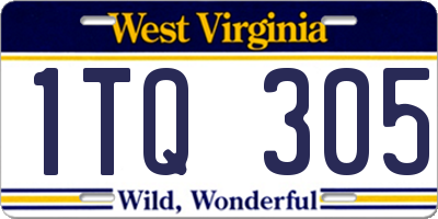 WV license plate 1TQ305