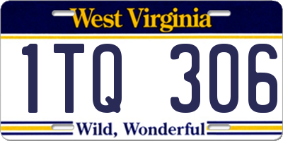 WV license plate 1TQ306