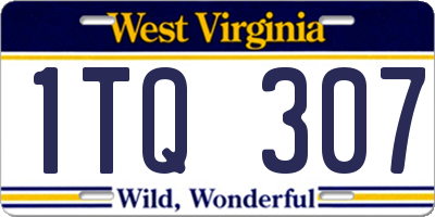WV license plate 1TQ307