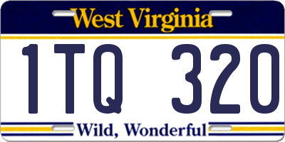 WV license plate 1TQ320