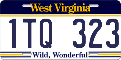 WV license plate 1TQ323