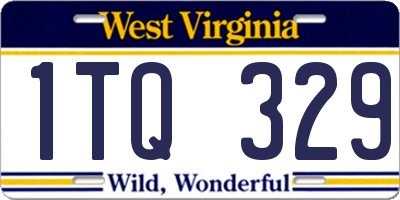 WV license plate 1TQ329
