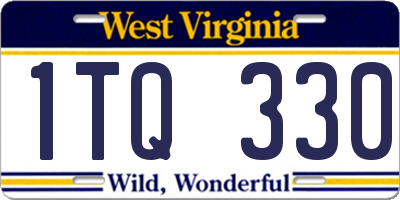 WV license plate 1TQ330