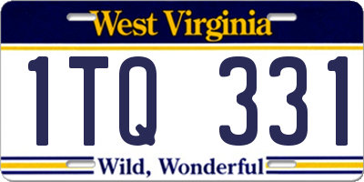 WV license plate 1TQ331