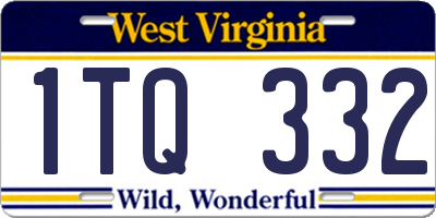 WV license plate 1TQ332