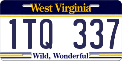 WV license plate 1TQ337