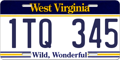 WV license plate 1TQ345