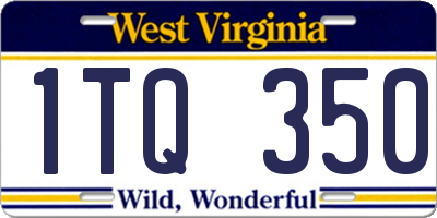 WV license plate 1TQ350