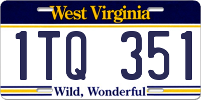 WV license plate 1TQ351