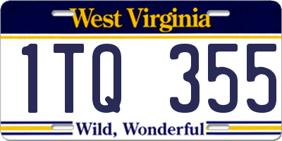 WV license plate 1TQ355