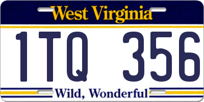 WV license plate 1TQ356